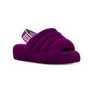 dark purple ugg slides